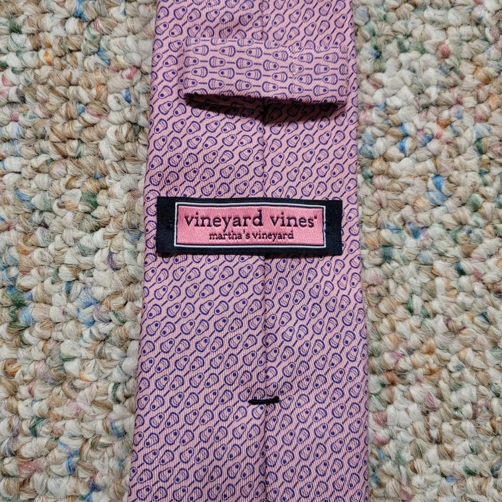 Vineyard Vines Lacrosse Stick Tie Boys OS Pink Preppy Silk Necktie Dressy